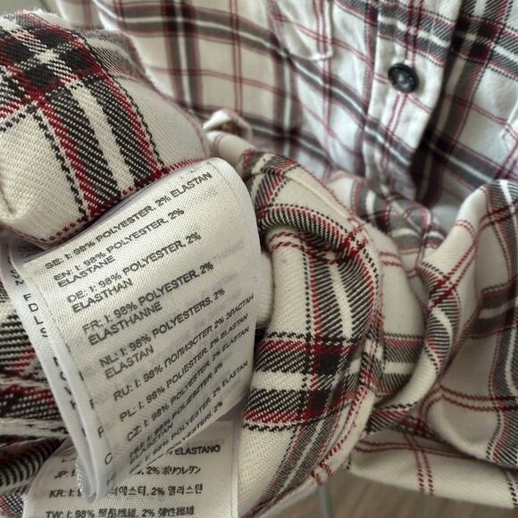 Fjallraven Fjallglim Stretch Shirt Womens Sz SM Flannel Long Sleeve Button Down - Picture 5 of 6